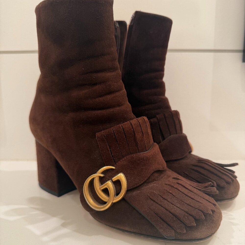 Gucci Brown Suede Boots